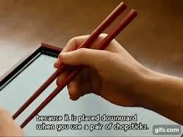 Chopsticks for practice (if you cannot find in the shop, you can buy it from the internet or create it.) the length of the chopsticks should be equal to displacement between thumb and index finger x 1.5 when you create 90 degrees between them. 5 Step Guide On How To Use Chopstick Correctly