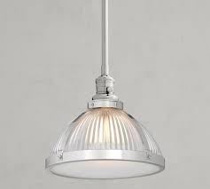 Pb Classic Industrial Rod Pendant Ribbed Glass Pottery Barn Pottery Barn Lighting Pendant Light Fixtures Glass