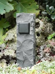 Aussensteckdosen Aus Naturstein Strom Im Garten Gartensteckdose Garten Und Landschaftsbau Kowalski In Rheine Gartensteckdose Aussensteckdose Natursteine