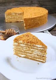 Easy Russian Honey Cake Recipe Medovik Alyona S Cooking Recipe Honey Cake Recipe Cake Recipes Russian Honey Cake