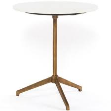 King Modern Classic White Marble Top Gold Aluminum Round Side End Table In 2020 Marble Top End Tables End Tables Marble Top Side Table