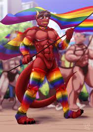 Gay furry Pride Parade (art commission by KenoBearArt) by Dragonartw -- Fur  Affinity [dot] net