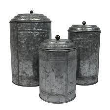 If you follow interior design trends, chances are that you know how popular modern farmhouses are right now, especially modern farmhouses with black and white accents, and that. Modern Farmhouse Galvanized 3 Piece Canister Set On Sale Overstock 29602790