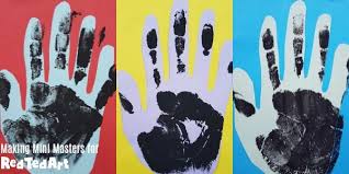 Handprint Pop Art Activity Andy Warhol Red Ted Art Make Crafting With Kids Easy Fun We did a design inspired from indian desi designs. handprint pop art activity andy