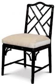 Set Of 6 Vintage Black Bamboo Chinoiserie Chippendale Dining Chairs Chippendale Chairs Chinese Chippendale Chairs Fabric Dining Chairs