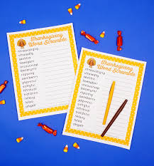 Each of the word scrambles has squares with circles. Thanksgiving Word Scramble Puzzle Happiness Is Homemade