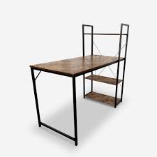 Through the combination of carbon steel and butcher block wood they have created a modern. Cambridge Industrial Design Metal Office Desk 120x62 With Open Bookcase