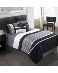 Center your room around the arrow black and white 100% cotton comforter by byourbed's playful black and white pattern. Huge Deal On Covington 8 Piece Full Comforter Set In Grey Black
