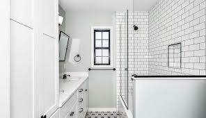 A prismatic chandelier contributes flashes of sparkle. A Retro Bathroom Renovation In Florida Refresh Renovations