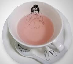 Just A Dip Tea Cup Art Girls Tea Set Bath Girls