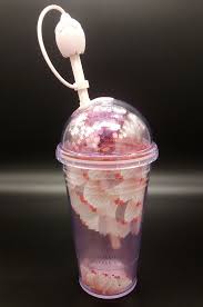 Starbucks China 2020 Sakura Cherry Blossom Glittered Dome Lid Cup W Straw Topper Starbucks Glitter Dome Sakura Cherry Blossom Kawaii Room
