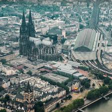 Cologne The Home Of Rimowa The World Famous Cathedral Right Next To It The Main Station And The Rhine River As Seen From A Bird S Eye View On Seen