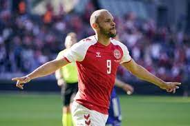 Denmark's martin braithwaite celebrates scoring their fourth goal credit: Denmark Beats Bosnia In Euro 2020 Warm Up Sportstar