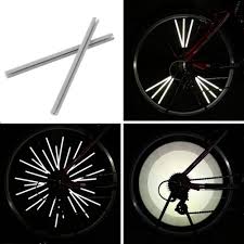 12 Pcs Ensemble Velo Roue De Bicyclette Jante Reflechissant Spoke Montagne Velo Jante A Rayons Velo Avertis With Images Bicycle Wheel Bike Lights Rear Bike Light