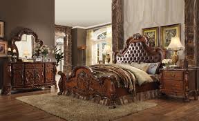 1200 x 749 jpeg 108 кб. Tufted Cherry Oak Queen Bedroom Set 4pcs Dresden 23140q Acme Victorian Classic Dresden 23140q Set 4