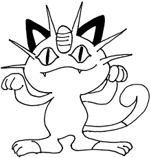 Pokemon Coloring Meowth Pages 4 Gif 1 148 1 200 Bildepunkter Fargelegging Tegninger Fargeleggingsark