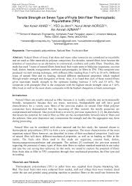 Selamat datang ke sistem onpay untuk like method. Tensile Strength On Seven Type Of Fruits Skin Fiber Thermoplastic Poyurethane Tpu Scientific Net