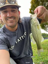 Fishing with small jigs at local pond