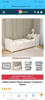 Parmaklıkların olduğu, yani sallanan sepet kısmı ve baş kısımdaki dolap çıkıyor ve yatağa. Besik Alacagiz Yardimci Olabilir Misiniz Diger