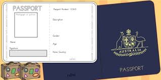 Australian Passport Template Australia Passport Template Passports For Kids Classroom Printables