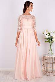 Wedding Trends 2018 Lace Bridesmaid Dresses In Soft Pink Light Pink High Nec Lace Sleeve Bridesmaid Dress Bridesmaid Dresses Bridesmaid Dresses With Sleeves