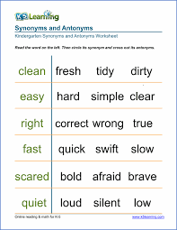 Free Worksheets For Multiple Grade Levels Synonyms And Antonyms Synonym Worksheet Antonyms Worksheet