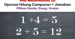 Pembagian susun tingkat awal gurukatro. 40 Soal Matematika Sd Operasi Hitung Campuran Jawaban Muttaqin Id