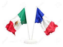 The flag of mexico (spanish: Two Waving Flags Of Mexico And France Isolated On White 3d Illustration Stock Photo Picture And Royalty Free Image Image 125496238