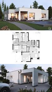 Bungalow Fertighaus Modern Mit Flachdach Bauen Haus Design Ideen Minimalistisch Im Bauhausstil In 2020 Bungalow Haus Design Haus Bungalow Winkelbungalow Grundriss
