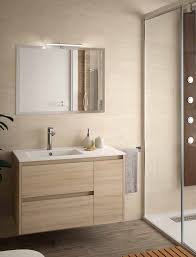 Ensemble Meuble Salle De Bain En 85 5 Cm Noja 855 Avec 2 Tiroirs 1 Porte Miroir Et Spot Led Meuble Salle De Bain Meuble De Salle De Bain Salle De Bain