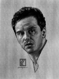 I drew a portrait of Andrew Scott (Moriarty) : r/Sherlock