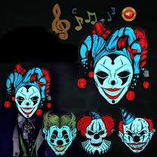 China Led Party Light Up Mask With Sound Active For Halloween Festival Rave China Led Party Mask And Light Up Mask Price