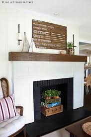Black And White Fireplace Decor Ideas For Summer The Lettered Cottage Fireplace Decor Home Empty Fireplace Ideas