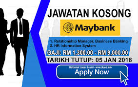 On 17 february 1962, the bank was listed on the kuala lumpur stock exchange (now known as bursa malaysia). Jawatan Kosong Malayan Banking Berhad Maybank 05 Januari 2018 Jawatan Kosong Kerajaan Swasta Terkini Malaysia 2021 2022