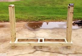 This diy firewood rack is 4ft long & 2ft wide. 4 Free Firewood Rack Plans Built From 2x4s Two Under 30