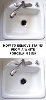 How To Clean A Kitchen Sink In 3 Minutes House Cleaning Tips Porcelain Kitchen Sink Sink