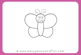 Connect the wings by drawing a wavy line that goes diagonally inward. How To Draw A Butterfly Step By Step For Kids Easy Peasy And Fun