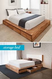 Four large drawers add storage functionality to the select platform bed. Lax Series Storage Platform Bed Platform Bed Designs Bed Furniture Design Bed Frame With Storage