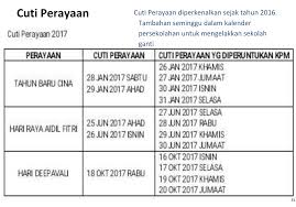 Cuti 2 hari yang diberikan ini adalah sebelum bermula cuti pertengahan tahun 2020. Majlis Guru Besar Selangor Panduan Menentukan Bilangan Minggu Kalender Akademik Sekolah Dan Jadual Waktu Kssr Semakan 2017