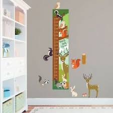 Details About Personalised Woodland Animals Cute Height Growth Chart 8 Vinyl Wall Stickers
