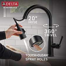 Use these cleaning products the following products are safe to use on all delta faucet finishes, when used according to the manufacturers' instructions for use: Buy Delta Faucet Essa Single Handle Touch Kitchen Sink Faucet With Pull Down Sprayer Touch2o Technology And Magnetic Docking Spray Head Matte Black 9113t Bl Dst Online In Indonesia B012i44qm8