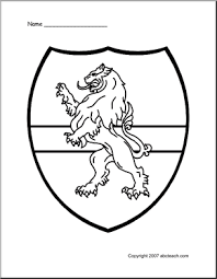 A few boxes of crayons and a variety of coloring and activity pages can help keep kids from getting restless while thanksgiving dinner is cooking. Coloring Page Medieval Shield Lion Abcteach Medieval Shields Coloring Pages Lion Coloring Pages