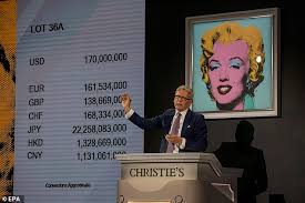 Warhol's 'Marilyn' auction nabs $195M; most for US artist | Daily Mail Online