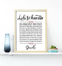 Liebe Schwester Gerahmter Geschenk Schwester Geschenk Fur Bruder Geschenkideen Fur Schwester