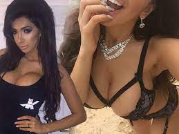 Chloe Mafia shows off eye-popping cleavage as she almost bursts out of lace  lingerie - Mirror Online