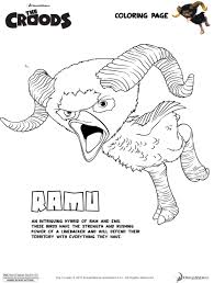 Coloring Page The Croods In 2020 Coloring Pages Disney Embroidery Coloring Books