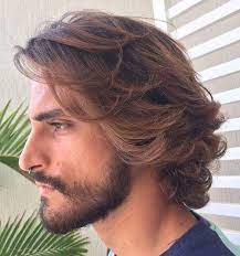 Men S Medium Wavy Balayage Hairstyle Medium Length Hair Styles Wavy Hairstyles Medium Mens Hairstyles Medium
