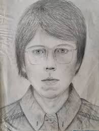 High school self-portrait art project