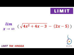 Contoh limit tak hingga bentuk akar. Limit Tak Hingga Bentuk Akar Kuadrat Matematika Sma Ma Belatik Youtube