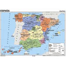 Encuentra información acerca del clima, condiciones de carreteras, rutas con indicaciones. Spain Political Physical In Spanish The Map Shop